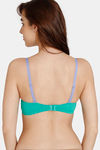 Zivame Beautiful Basics Padded Wired 3/4th Coverage T-Shirt Bra - Spectra Green — thumbnail 3